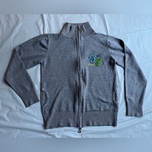 Girls cardigan/ front zip/ medium